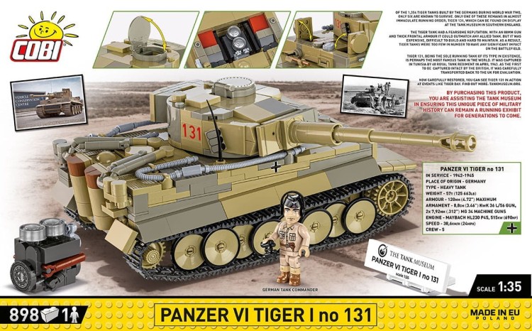 Cobi Klocki Klocki Panzer VI Tiger I no 131