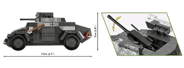 Cobi Klocki Klocki Sd.Kfz 222 502 klocki