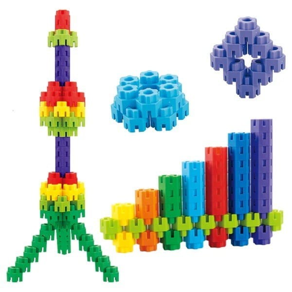 ASKATO Klocki Małych Geniuszy Śrubki 65 elementów