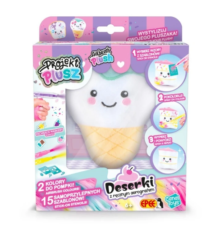 Epee Projekt Plusz Deserki - Kreatywny zestaw z ręcznym aerografem, Rożek