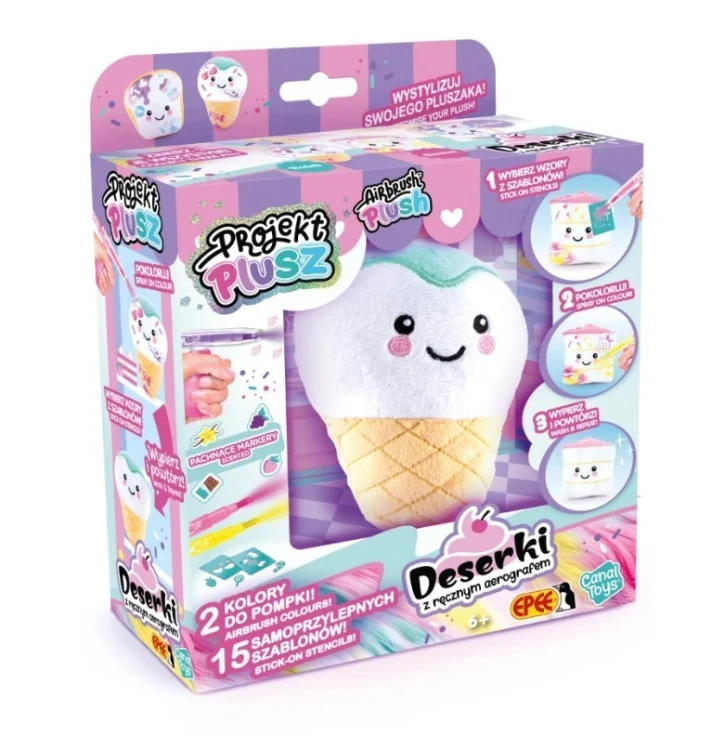 Epee Projekt Plusz Deserki - Kreatywny zestaw z ręcznym aerografem, Rożek